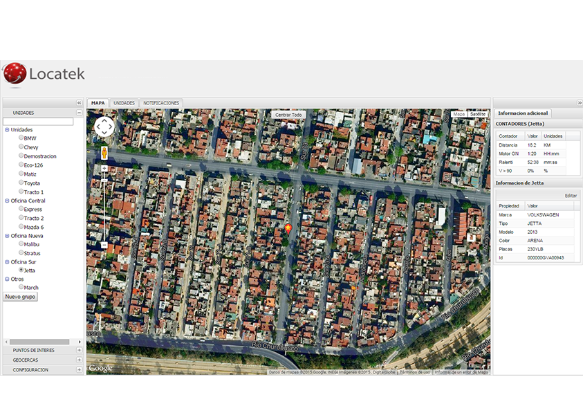 Visualización particular de una unidad. Foto satelital imagenlok2